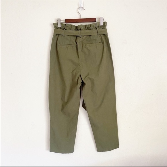 7 For All Mankind Olive Green Paperbag Waist Pants - Picture 4 of 10